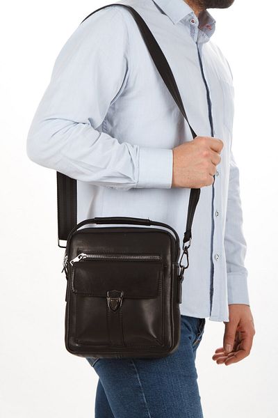 Newish Men's Genuine Leather Cross Strap Hand and Shoulder Bag