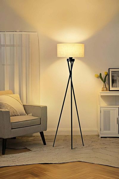 Primo Plus Modern 12W Floor Lamp with Triangular Base and Remote Control