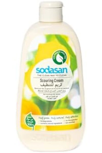Sodasan كريم تنظيف طبيعي ١٠٠٪؜ برائحة الحمضيات ٥٠٠ غرام - منظف أسطح عضوي للمطبخ والحمام