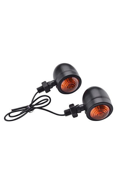 EVO MOTORS Semnalizari Moto Universale Negre Chopper, Bobber, Cafe Racer