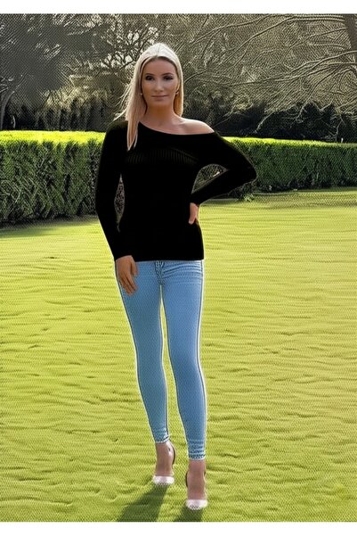 FLEX FASHION SEZON NOU DETALII PE UMĂ TRIKO TREND BADİ NEGRU