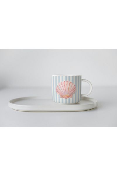 EYBaskı Tasarım Mixed Color Summer Themed Pattern Printed Porcelain Mug