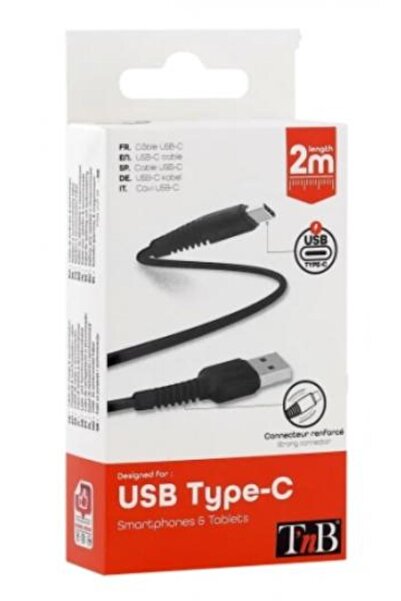 TNB Cablu de date TCUSB02BK, USB - USB-C, 2m (Negru)
