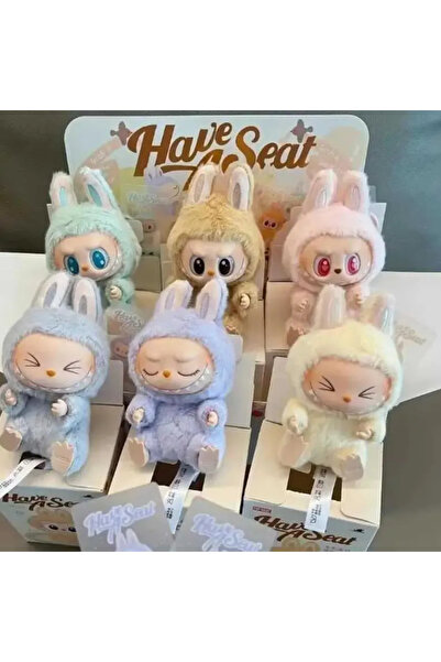 Bestech 6 lı Have a Seat Oturan Labubu Peluş Oyuncak Aksesuar