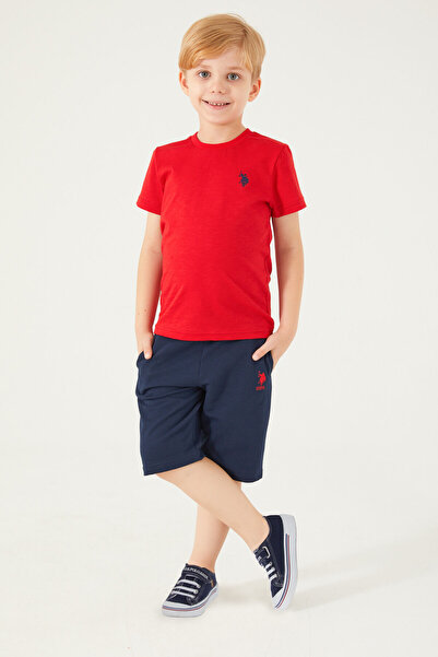 U.S. Polo Assn. U.S. Polo Assn Live Naturals Red Boys' Bermuda Set