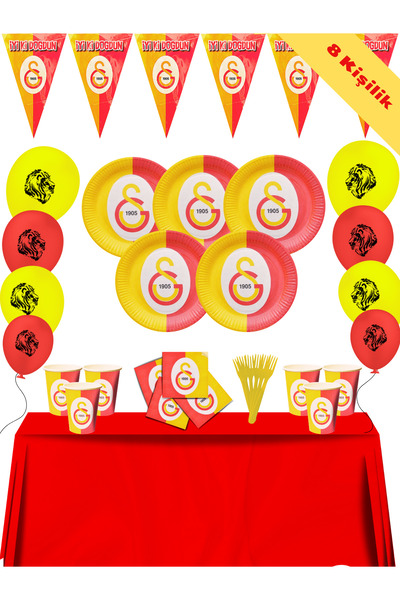 snowparty GaLaTasaraY 8 Kişilik Doğum Günü Parti Seti