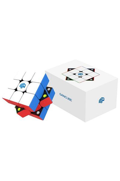 GAN Joc de joc Cub Rubik 356 M Lite, 3x3x3, Magnetic, Fără autocolante, Speedcubing