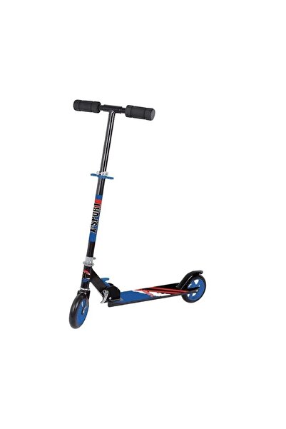 divendi-ro Trotinetă din aluminiu, ghidon reglabil, 100 kg, albastru cu roșu