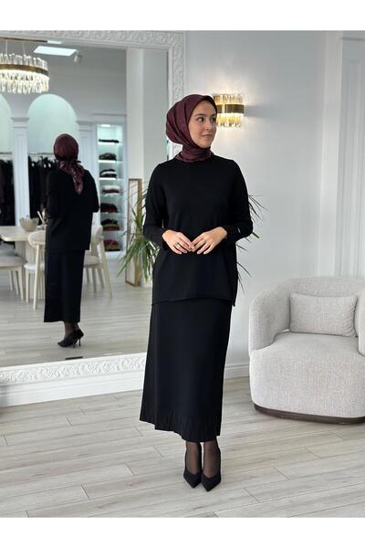 MissWhence Siyah Triko Takım miss240