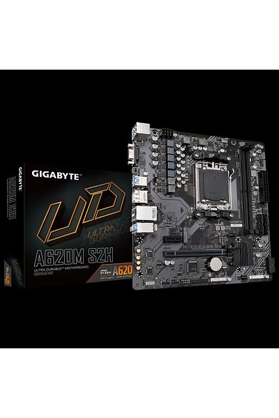 Gigabyte A620M S2H Amd A620 Socket Am5 Ddr5 6400(Oc)Mhz Matx Gaming (Gamer) Motherboard