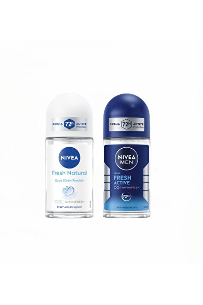 Nivea Men Kadın&Erkek 25ml 72 Saat Kalıcı Roll on -Uzun Süren Ferahlık-İkili Set