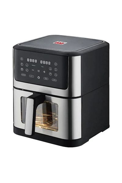 divendi-ro Hot air fryer, Air Fryer, led touch screen, power 1800W, capacity 8L, black