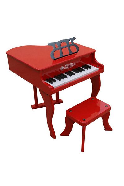 SDX Market Children's piano with stool, 30 keys, 48 cm, red SDXï¿½
