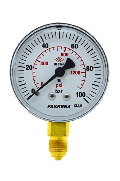 Pakkens MANOMETRE Q63 GLS.100 Bar Alt.Ç.