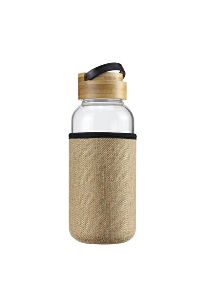Wizart Glass Bottle with bamboo lid & Sleeve