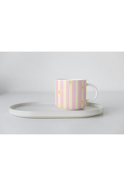 EYBaskı Tasarım Mixed Color Summer Themed Pattern Printed Porcelain Mug