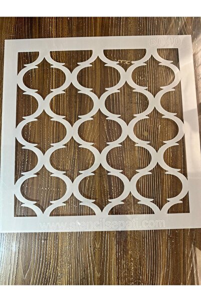 Atölyeizgi Geometrik Desenli Dekoratif Stencil Şablon 40x40 cm