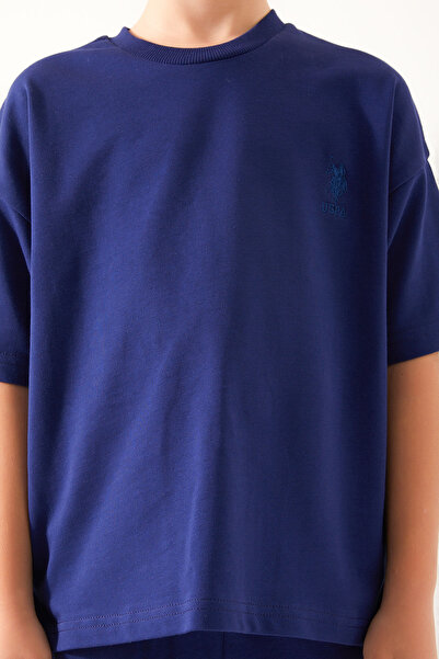 U.S. Polo Assn. U.S. Polo Assn the Shape of the Tiny Navy Blue Boys' Bermuda Set