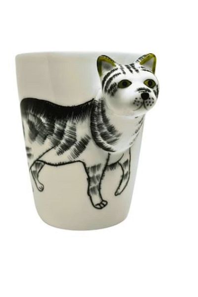 solarae Animal 3D Shape Hand Painted Ceramic Coffee Mugs w/ Assorted Printed Animal 13.5oz