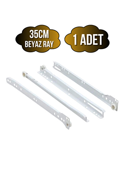 DSYapıAksesuar Beyaz Metal Çekmece Rayı Tekerlekli Mobilya Dolap Çekmece Rayı...