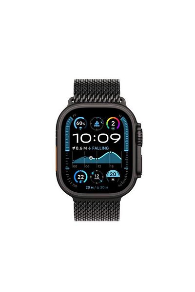 Apple Smartwatch Watch Ultra 2 GPS + Cellular, 49mm Titanium Case with Milanese Loop, Small (Black)