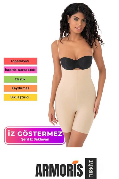 Armoris New Generation Women's Non-Slip, Non-Marking Firming and Lifting Effect Laser Cut Full Length Suspender Corset