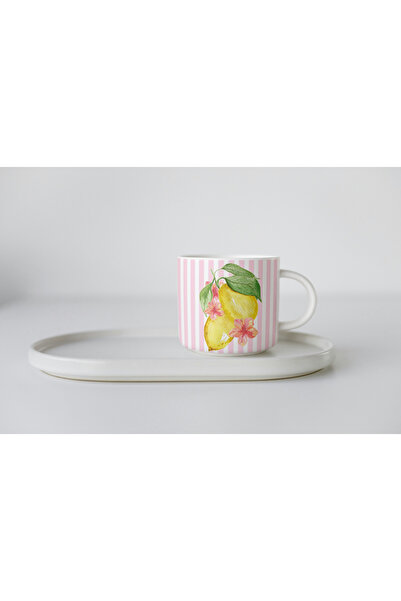 EYBaskı Tasarım Mixed Color Summer Themed Pattern Printed Porcelain Mug