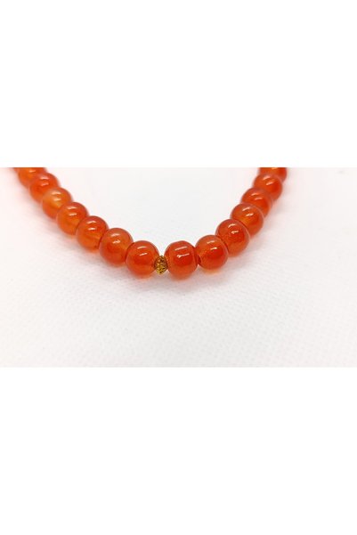 Mor Kayısı 8mm Cut Glass Prayer Beads