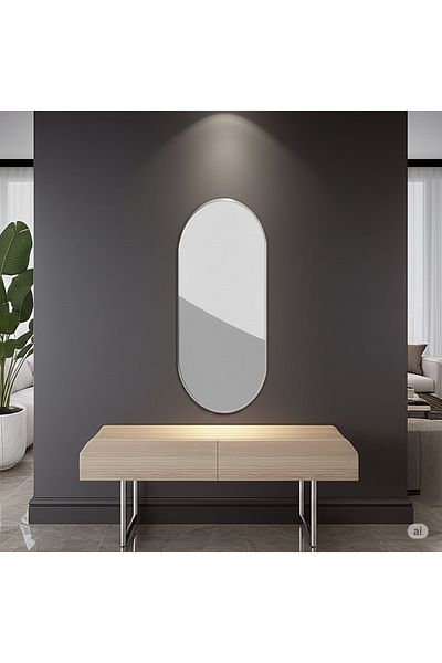 private house Shatter-resistant oval wall mirror. 120*60 cm