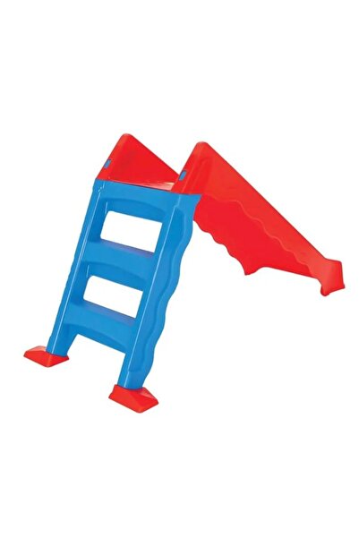divendi-ro Tobogan pliabil din plastic pentru copii, cu trepte stabile și racord la apă, roșu cu albastru