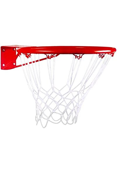 divendi-ro Coș de baschet metalic, diametru 45 cm, roșu, ideal pentru spații exterioare