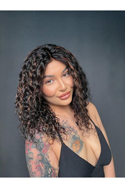 Suzan Peruk Afro Dalgalı orjinal kıvırcık Ombreli ışıltılı Hayalet tül peruk ...