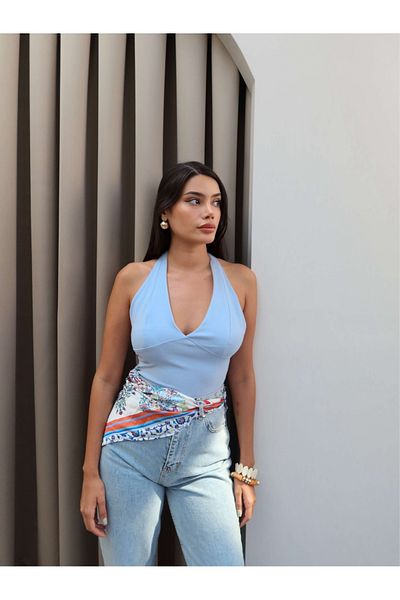 ESRAHELVACI Halter Neck Stitched Blouse