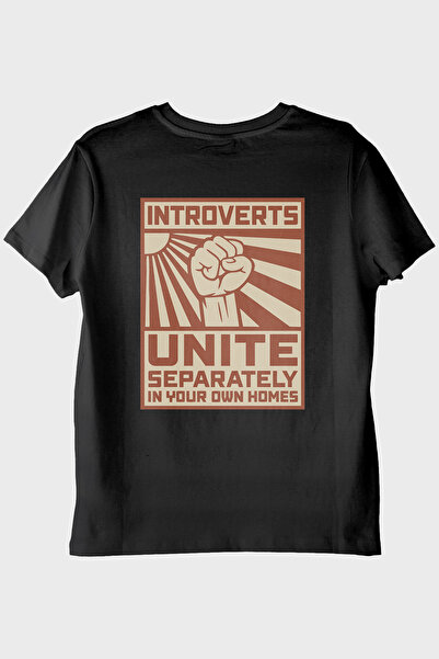 Generic Brand Introverts Unite Black T-Shirt