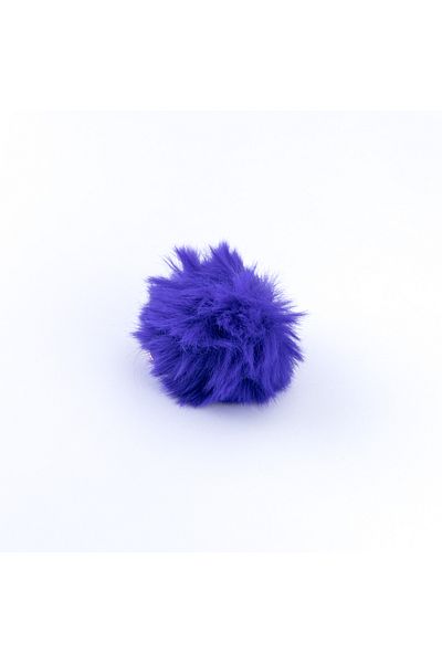 Bimotif Plush Pompon Keychain, Midnight Blue