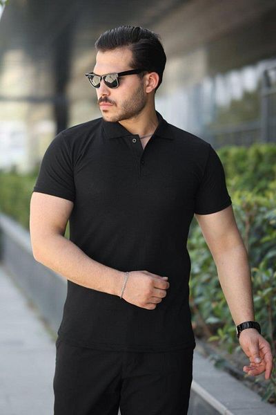 Aymood Men's Short Sleeve Collared T-Shirt