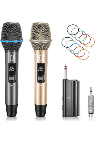 JYX ميكروفونات لاسلكية للكاريوكي: ميكروفون كاريوكي احترافي مزدوج للغناء، قابل...