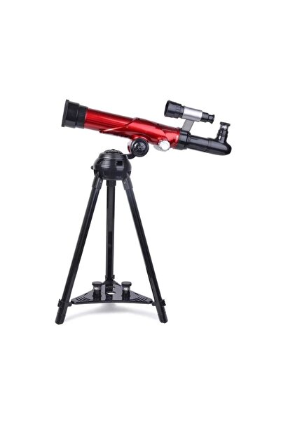 divendi-ro Telescop cu trepied, 75mm, 20x30x40, 6 ani+, negru/roșu