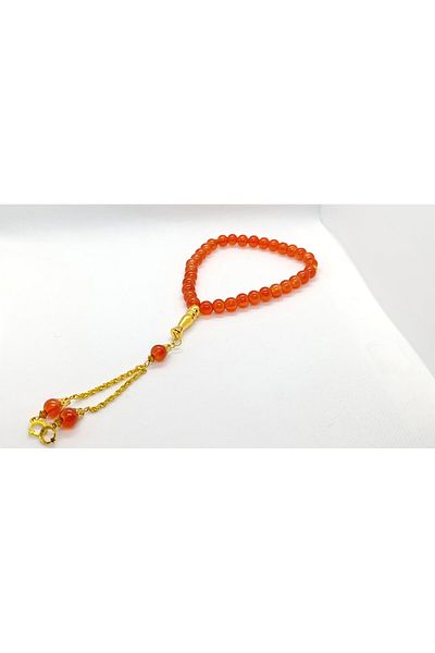 Mor Kayısı 8mm Cut Glass Prayer Beads