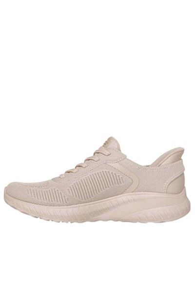SKECHERS Women's sports shoes, BOBS SQUAD CHAOS-CURRENT MUSE SLIP-INS 117497-NAT beige, textile 41