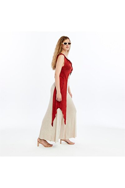 S-Ponder Women's Bohemian Cut Hooded Slit Blouse with Lace Detail