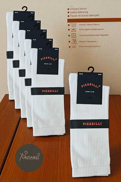 urzsmell Men's Organic Cotton Tennis Socks – Suitable for Daily and Sports Use 5 Pack 5 Colors (1Er Pair)