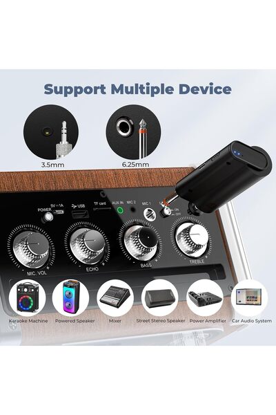 JYX Wireless Microphones, Professional UHF Dual Microphones for Karaoke, Wireless Dynamic Microphone