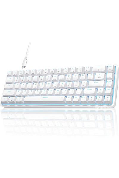 Generic DIERYA DK68SE 60% Gaming Mechanical Keyboard, Ultra Compact Mini 68 Key with Red Switches Wired Keyb