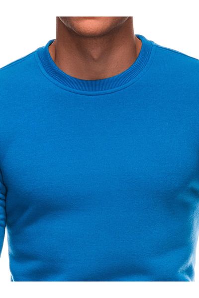 Edoti Men's round neck sweatshirt BASIC EM-SSBN-0100 Blue