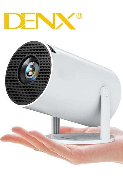 Denx DX2591 Smart Portable Mini Projector, FHD 1080P, Built-In WiFi, Android 11, 380° Rotation, Aut