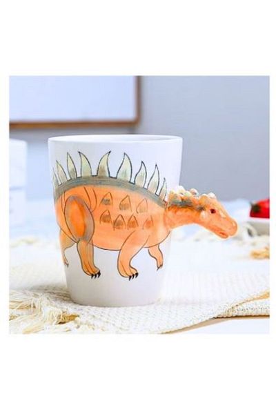 solarae Animals 3D Ceramic Dinosaur Character Design Funny Creative Ceramic Drinkware 350ml