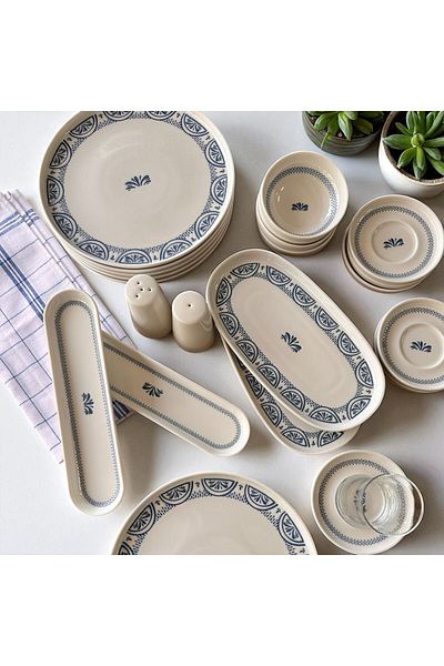 Meri Ev Gereçleri Clam Breakfast Set 6 Persons 28 Pieces