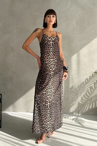 New Now Back Decoleted Maxi Dress with Rope Straps