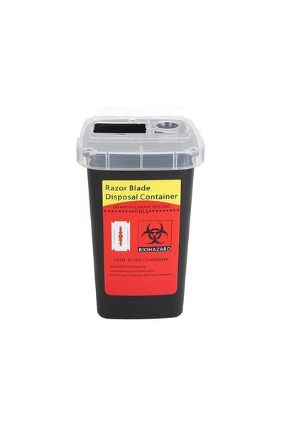 Viva Professional Salon Razor Blade Disposable Container Black